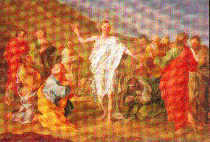 Chrystus ukazuje sie apostolom po zmartwychwstaniu, S. Czechowicz, National Museum, Krakow