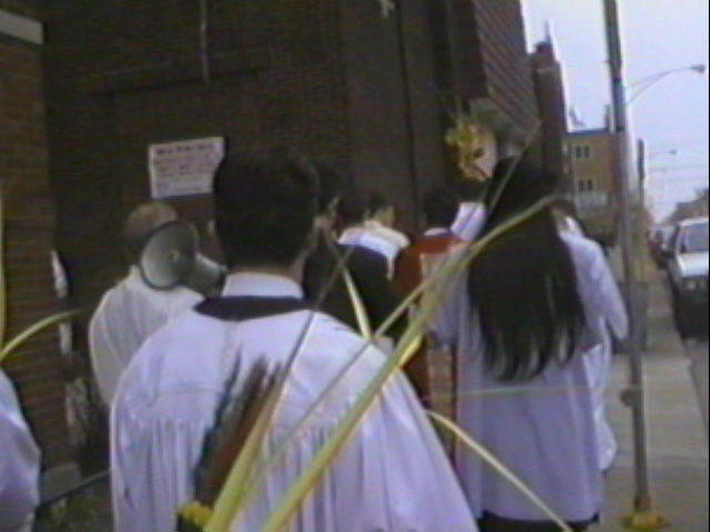 Palm Sunday Procession, St. Helen Church, Chicago, (c) 1999 AHG