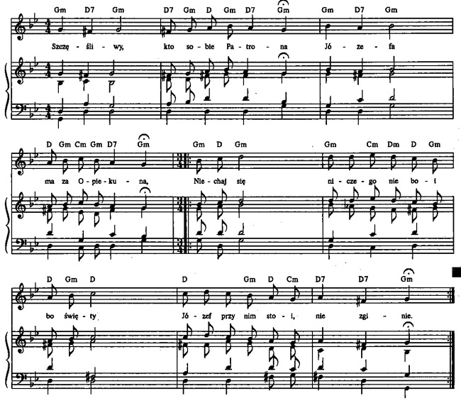 Words And Music, St.Joseph Hymn: Szczesliwy, Kto Sobie Patrona