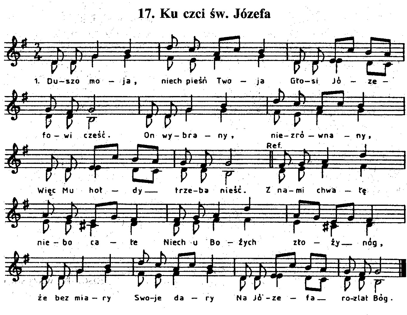 Words And Music, St.Joseph Hymn