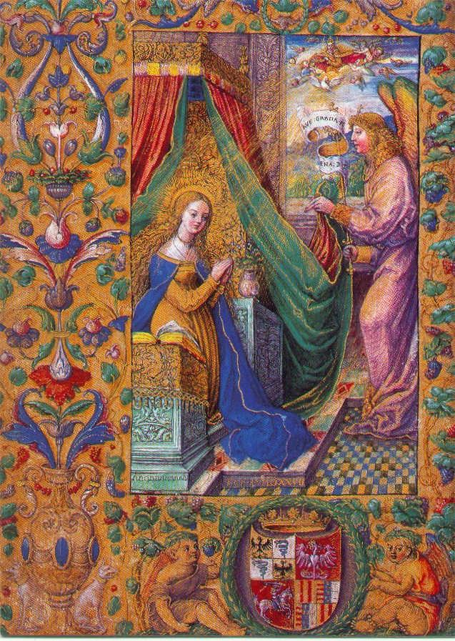 Annunciation, Hours of Queen Bona Sforza, 1527 by S. Samostrzelnik