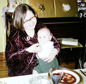 Mother & Child Share the Oplatek (c) 2001 David J. Gunkel